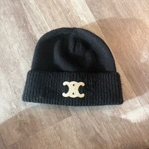Black Beanie with white logo